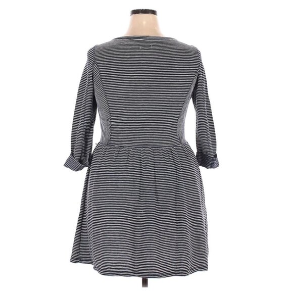 maison jules Dress XXL Knit Fit Flare Striped B&W - Picture 3 of 7